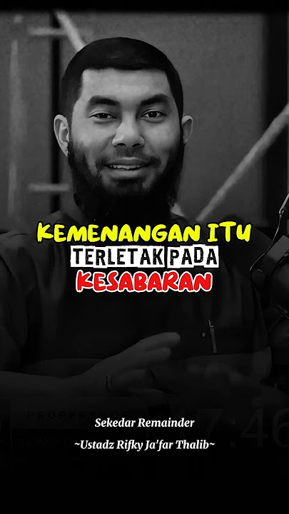 Kemenangan yang Allah Simpan di Balik Kesabaran #sabar #rifkyjafarthalib #nasehatrumahtangga #fyp