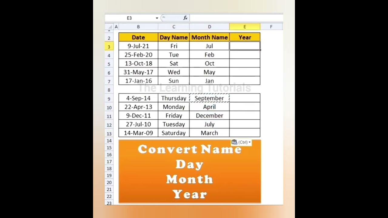 How To Convert Date Into Day Month And Year In Excel