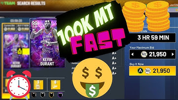 How to MAKE 100k MT Fast! Best NBA 2k22 Snipe Filters to use!
