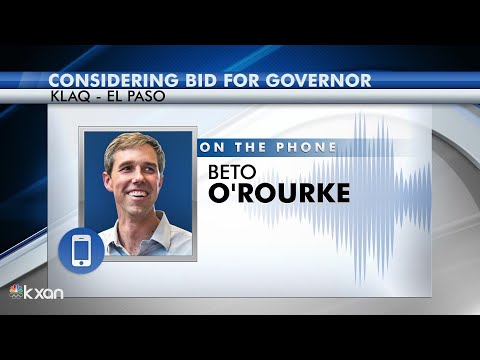Beto O'Rourke says he's considering running for Texas governor