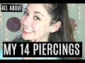 ALL ABOUT MY 14 PIERCINGS!! | BeautybySamixox