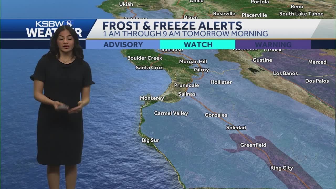 Frost advisories and freeze warnings issued for Central Coast - YouTube