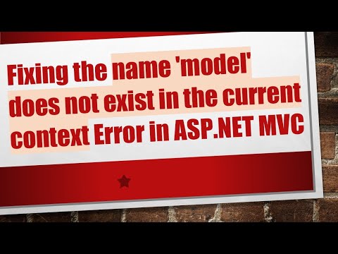 Fixing the name 'model' does not exist in the current context Error in ASP.NET MVC