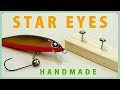 How to make 3D star eyes for fishing lures / ダイソー ネイルスタッズで作るルアー用３Dアイの作り方。