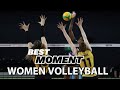 Best moment volleyball spike block service