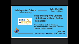 Test and Explore Climate Solutions with an Online Simulator