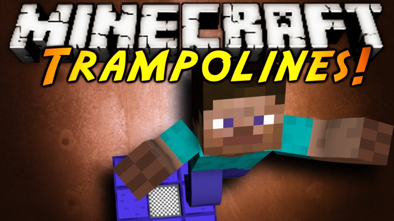 Minecraft Mod Showcase TRAMPOLINES! YouTube