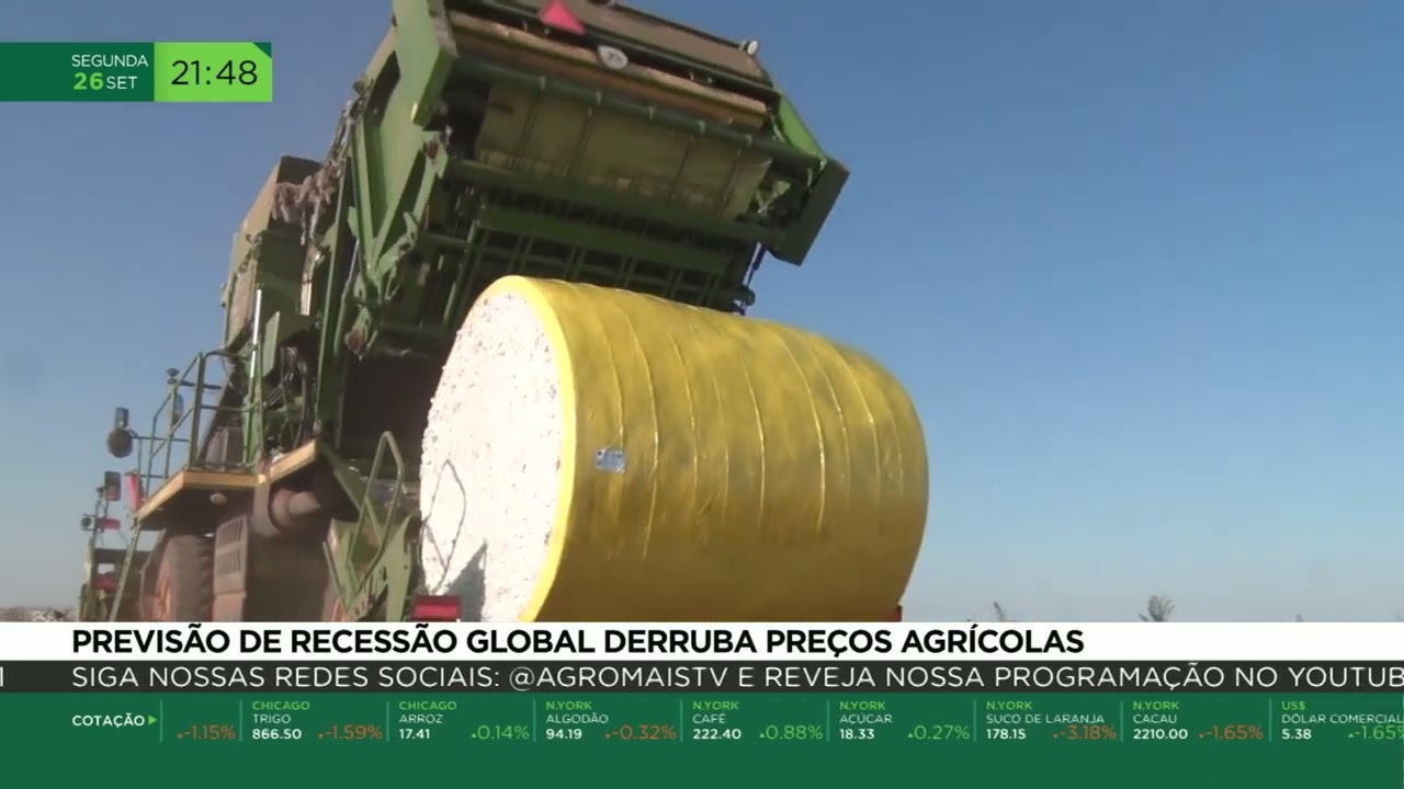 Previsão de recessão global derruba preços agrícolas