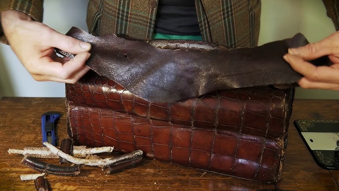 FADED Crocodile Leather Bag, Leather Cleaning and Restoration