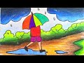 Download How to draw scenery of rainy season step by step for children's with color (very easy drawing) How to draw scenery of rainy season step by step for children's with color (very easy drawing)