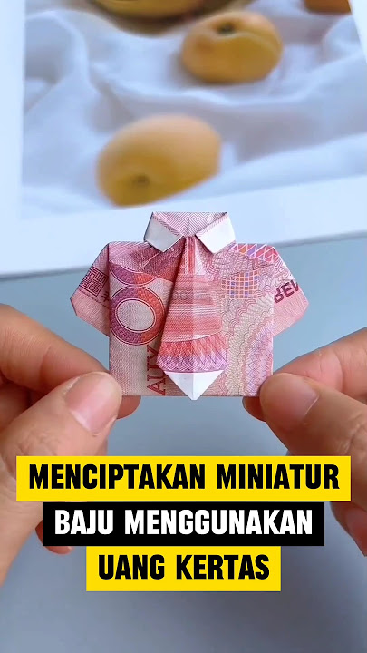 membuat miniatur baju berkera menggunakan uang kertas😱 #shorts #kreatif