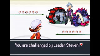 Pokemon Lucid Emerald - Ex- Hoenn Champion Steven Mirage Town, Gym Battle Singles, Hard Mode