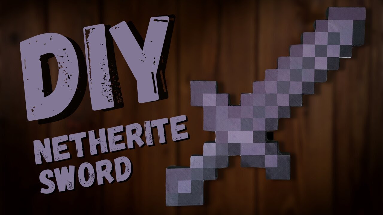 minecraft papercraft enchanted sword