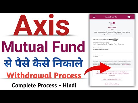 how to withdraw money from axis mutual fund | axis bank mutual fund se paise kaise nikale |