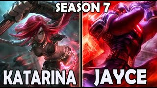 SKT T1 Faker KATARINA vs Challenger JAYCE Ranked Korea Season 7