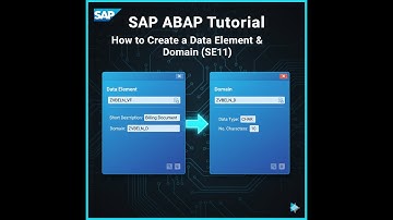 SAP ABAP Tutorial: How to Create a Data Element & Domain (SE11)