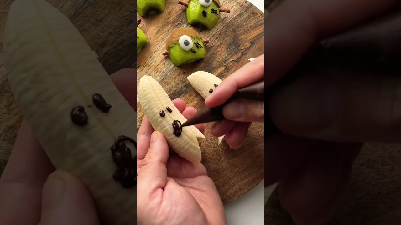 Bananen Geister, Halloween, Halloween süßes, Dessert zu Halloween ...