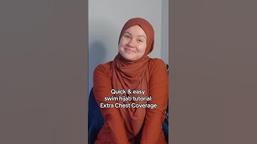 Quick & Easy Swim Hijab Tutorial with Extra Chest Coverage [How to Style Swim Hijab] #burkini