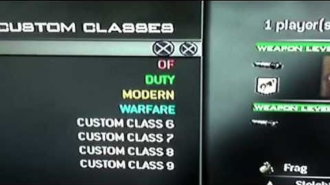 Mw3 custom class button glitch