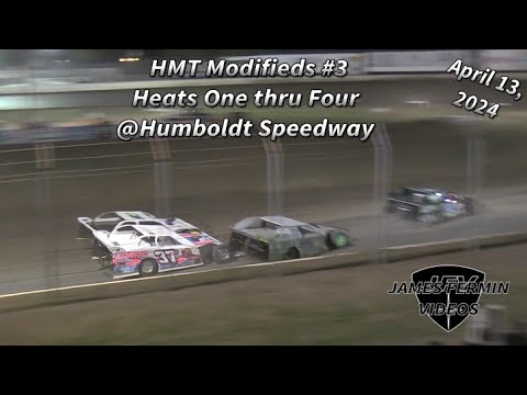 HMT Modifieds #3, Heats 1-4, Humboldt Speedway, 04/13/24