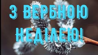 Гарне Привітання З Вербною Неділею (Вхід Господень В Єрусалим) Музикальна Відео Листівка