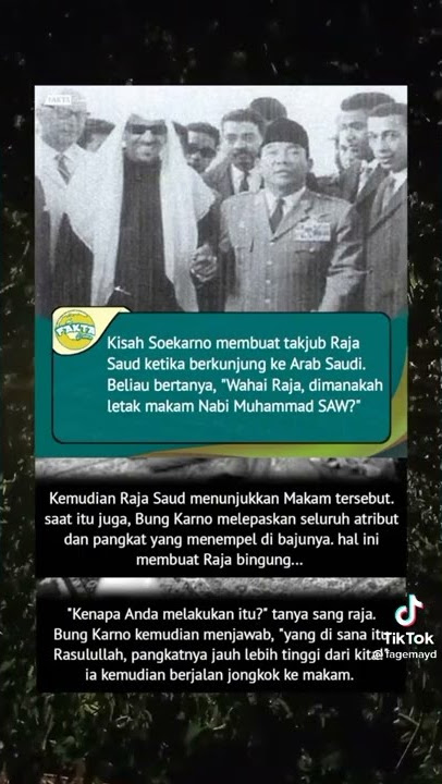 Akhlak Ir Soekarno membuat takjub Raja Saud