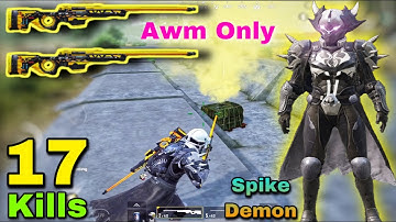 AWM Challenge In Rank Classic | Full Set Legend Spike Demon | Pubg Mobile