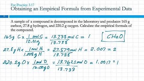 3.10 Determining a Chemical Formula from Experimental Data