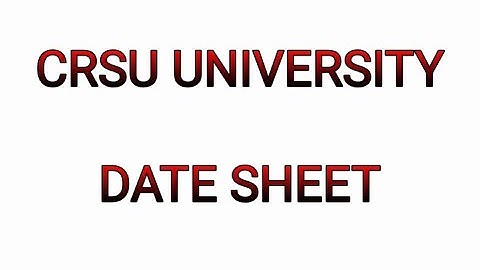 B.ed date sheet for re-appear crsu university jind