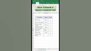 Add Tick Mark in Excel #theexcelexperience #trending #shorts