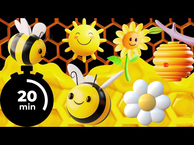 3D Bee Adventure Baby Sensory High Contrast [New 4K] class=