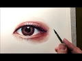 Watercolor painting of Attractive eye 눈 그리기, 눈 수채화 채색