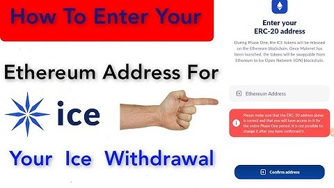 ICE Network Update - How To Link Your Ethereum Address For Withdrawal