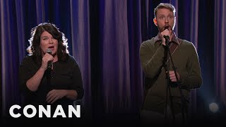 Drennon Davis \& Karen Kilgariff Perform “The High Song” | CONAN on TBS