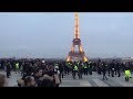 Yellow Vest protesters march through the centre of Paris.