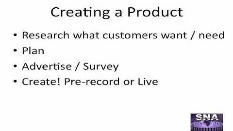 The Social Networking Academy - Creating a Product