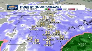 New Hampshire hourly maps: Snow lingers Friday