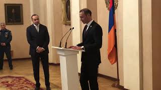 В посольстве Армении в РФ состоялась встреча с Секретарем Совета Безопасности Арменом Григоряном.