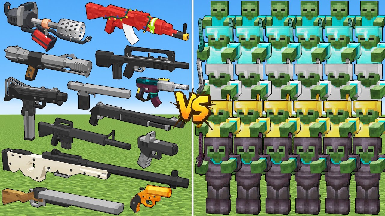 What TaCZ New Gun Can Defeat The Most Zombie Bosses in Minecraft?