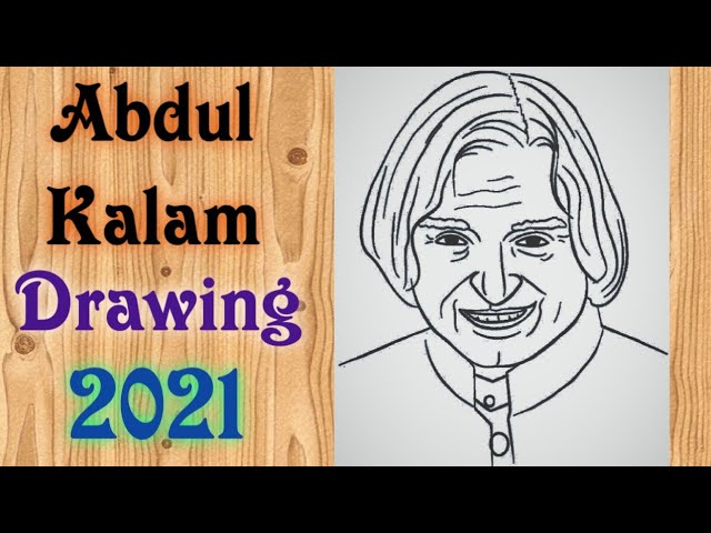 apj abdul kalam drawing with water color - YouTube