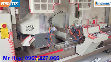 Lắp đặt dàn máy cắt nhôm xingfa tại Hưng Yên || máy cắt nhôm 2 đầu 08s