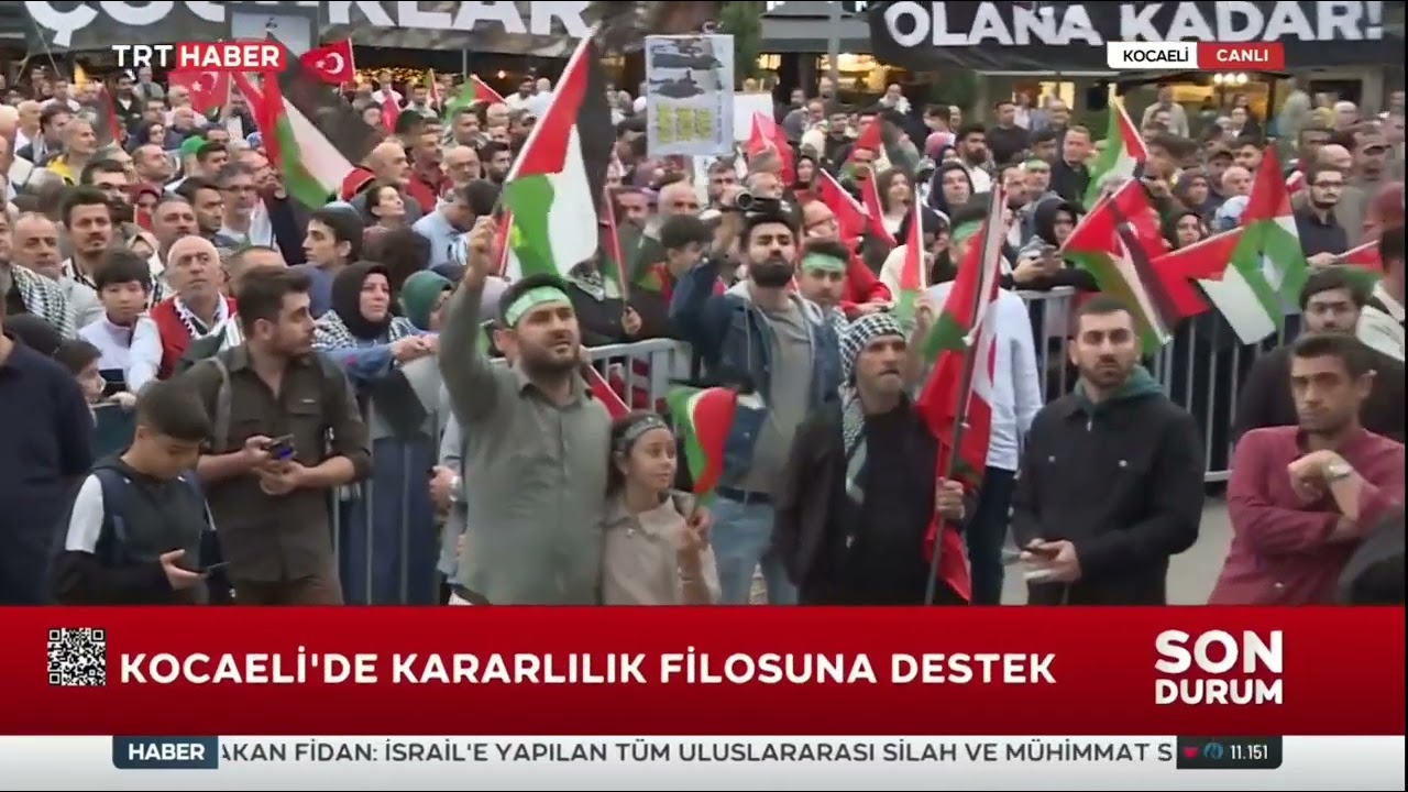 Kocaeli’de SUMUD FİLOSU'na destek yürüyüş ve Mitingi