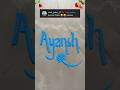 Ayansh | Beautiful name art | Satisfying name art #shorts #sandart #nameart