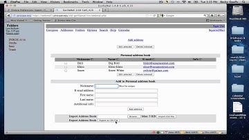 Exporting Contacts From Squirrel Mail (Orig. Gorilla Mail)