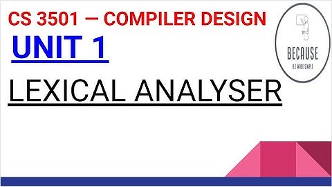 1.4 Lexical Analyser in Depth in Tamil