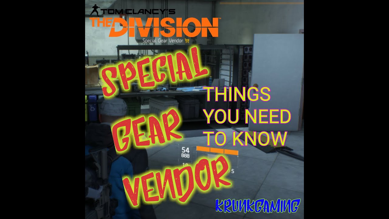 Special Gear Vendor-The Division-Tom Clancy