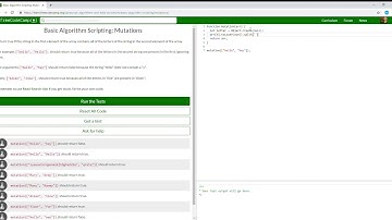 Basic Algorithm Scripting  Mutations   Learn freeCodeCamp15/16