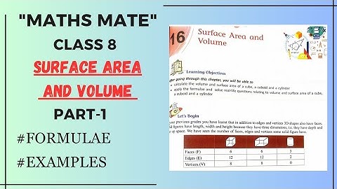 Maths Mate (Madhuban)|Class 8|Surface Area And Volume|Formulae And Examples #menstruation #maths