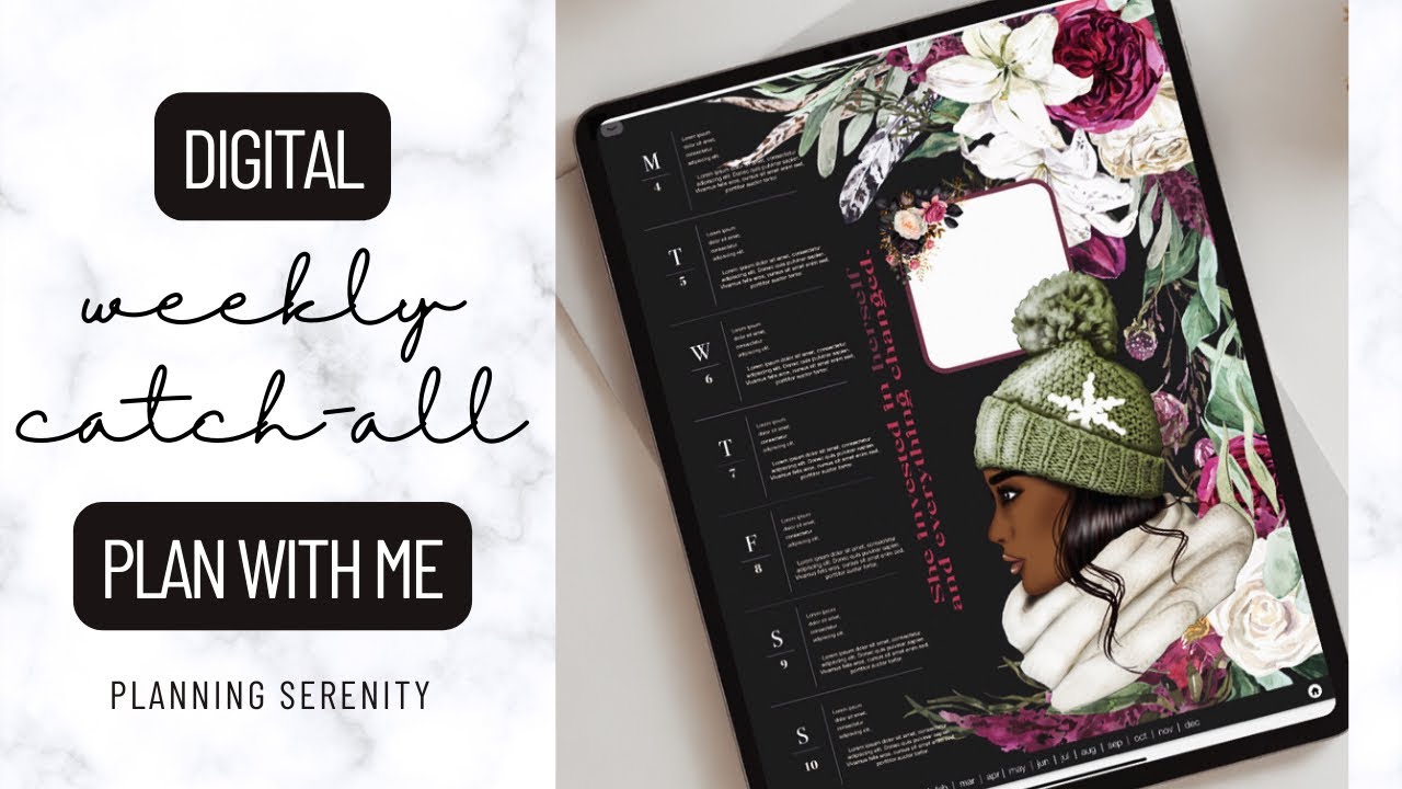 DIGITAL PLAN WITH ME | DECEMBER WEEKLY SPREAD | DIGITAL CATCH-ALL ...