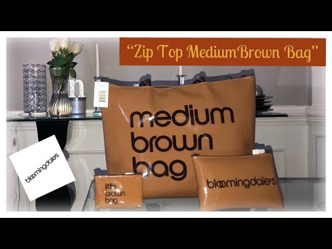 Bloomingdale's, Bags, Bloomingdales Medium Brown Bag With Tag